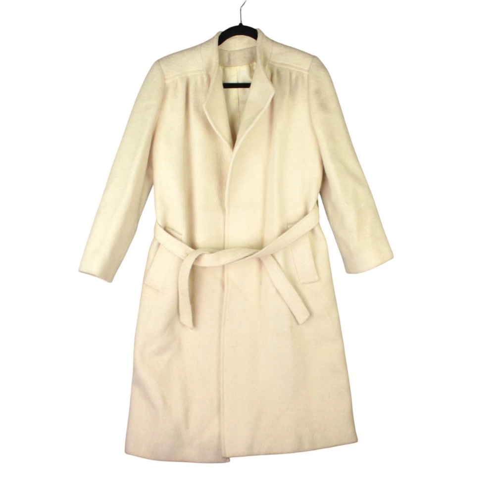 VTG 1960’s M.G. Kinsler The Great American Wool Long Coat Womens Medium Beige